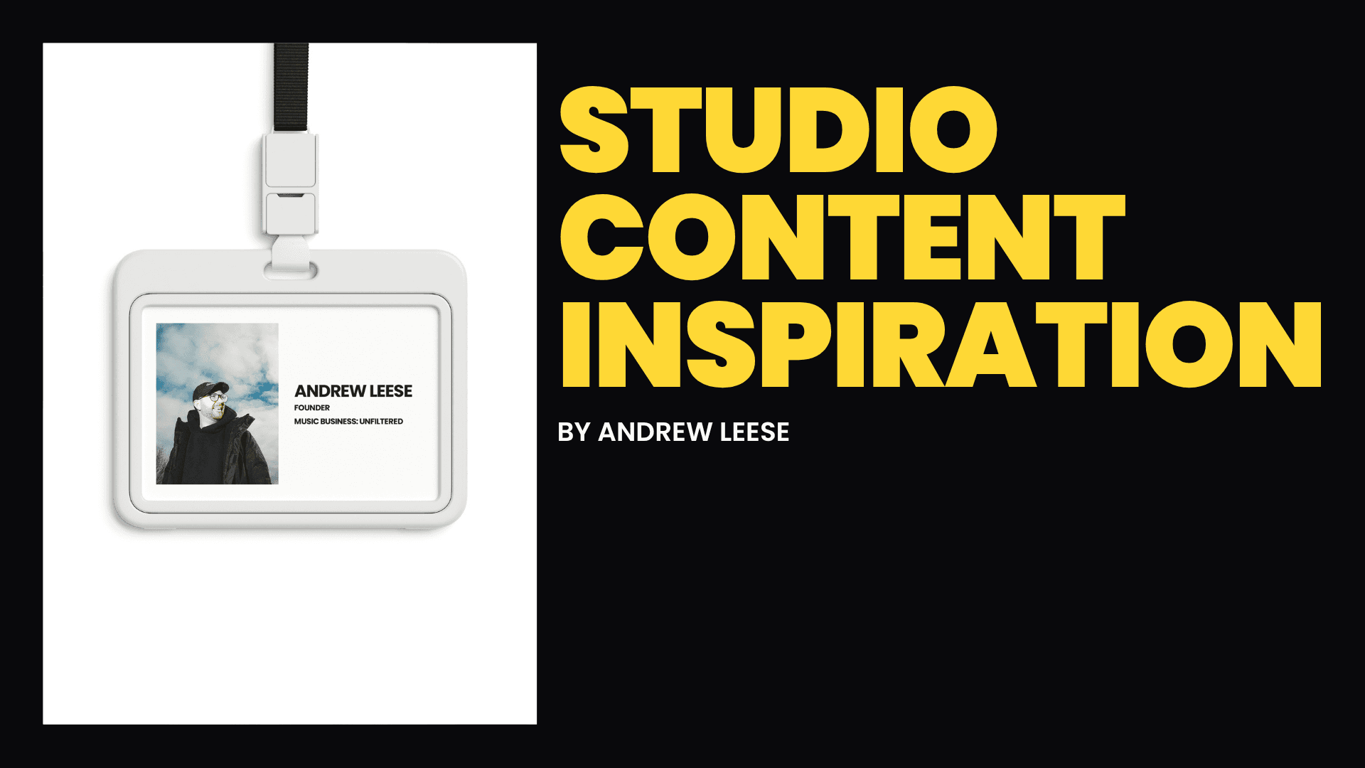Music + Studio Content: Inspiration & how to shoot [02.06.26]